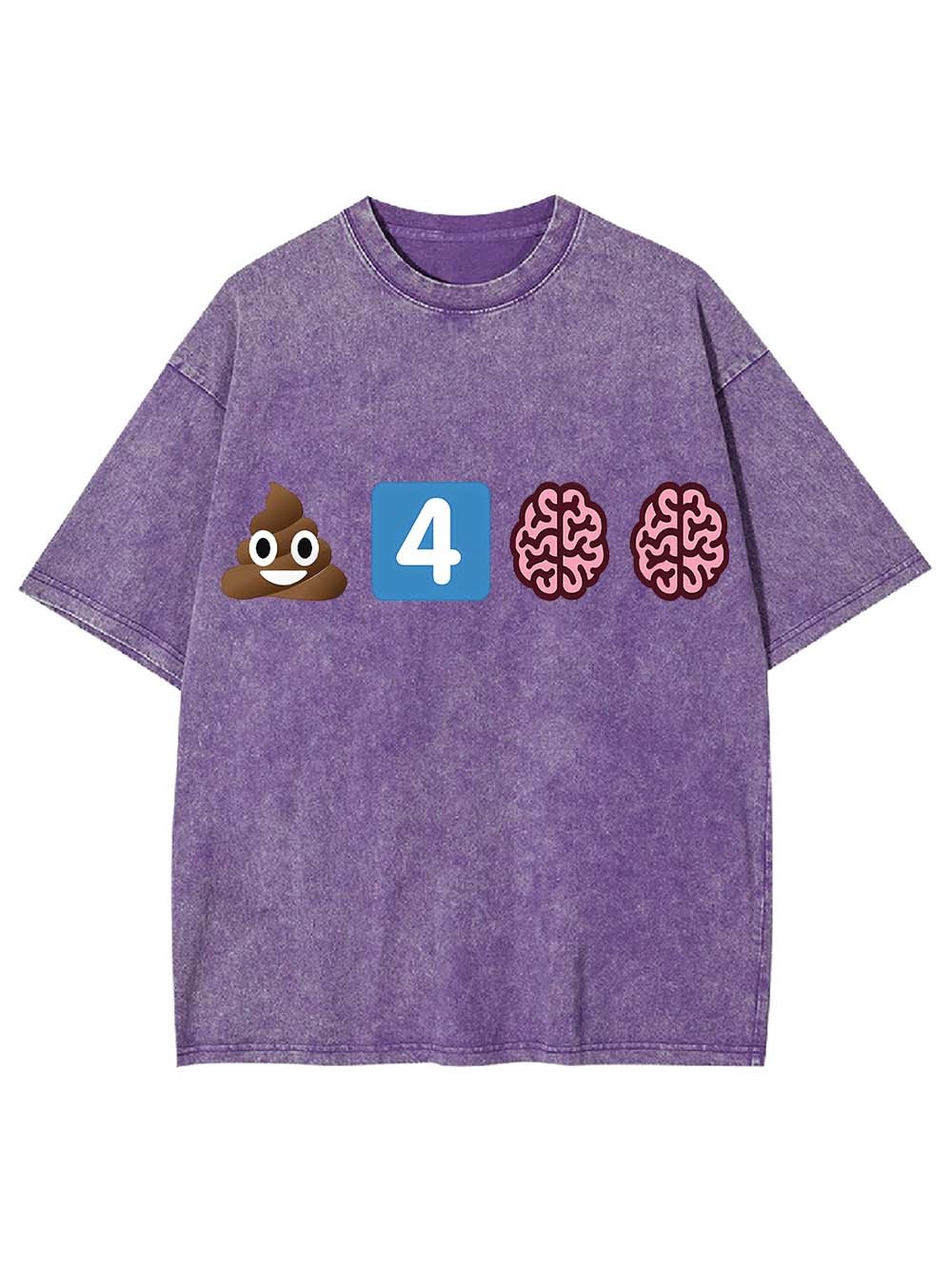 POOP FOR BRAINS WASHED TSHIRT