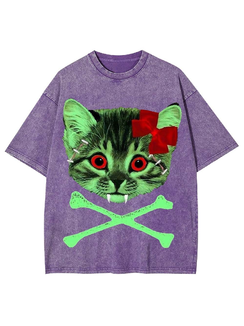 Zombie Kitty Washed Tshirt