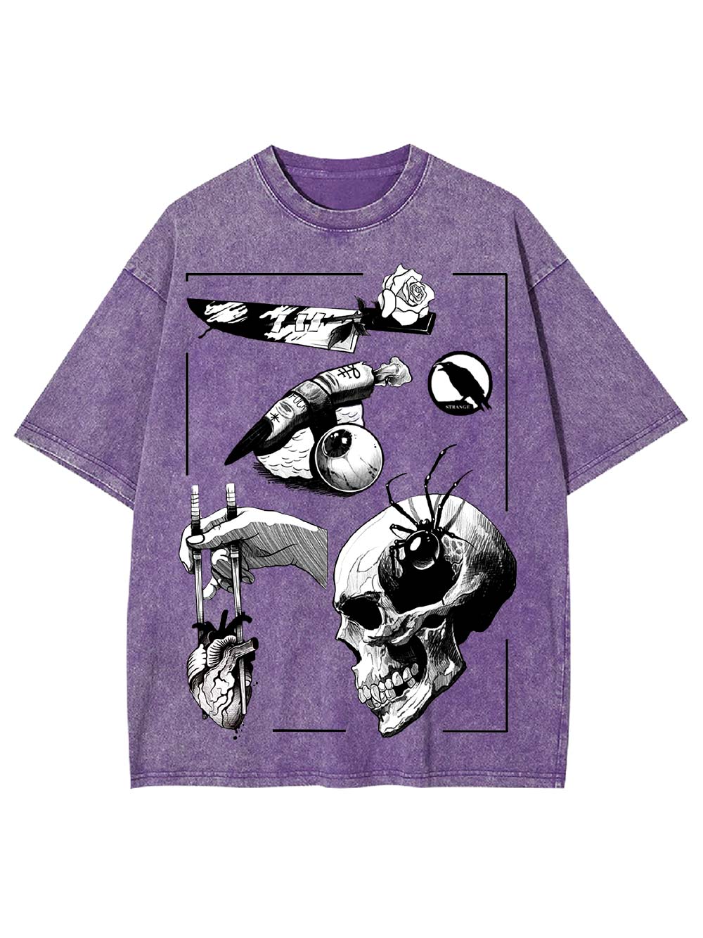 Dark Surreal Illustrations Washed Tshirt