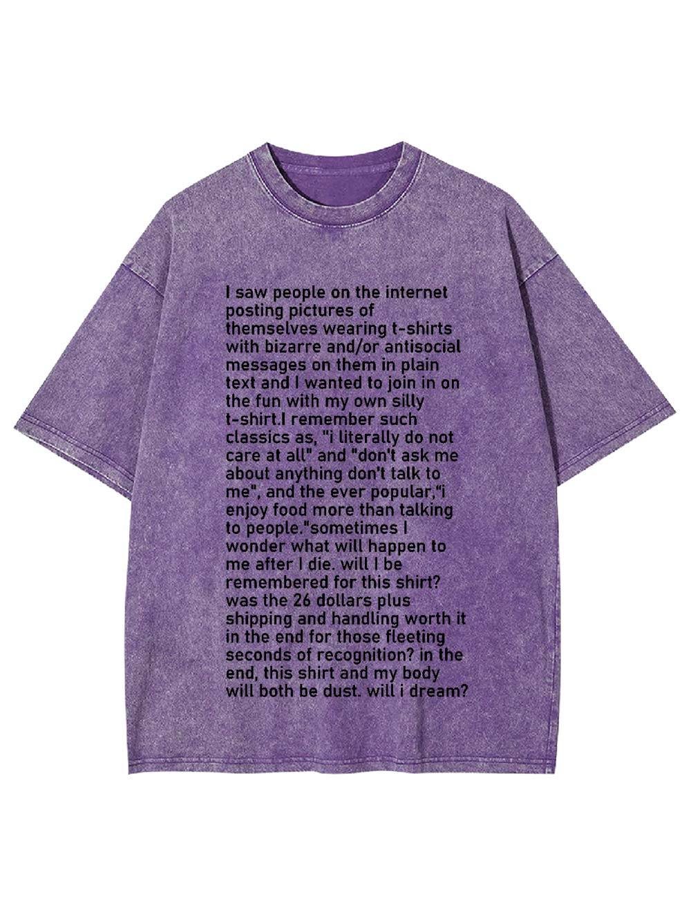 My Silly T-Shirt Story Washed Tshirt