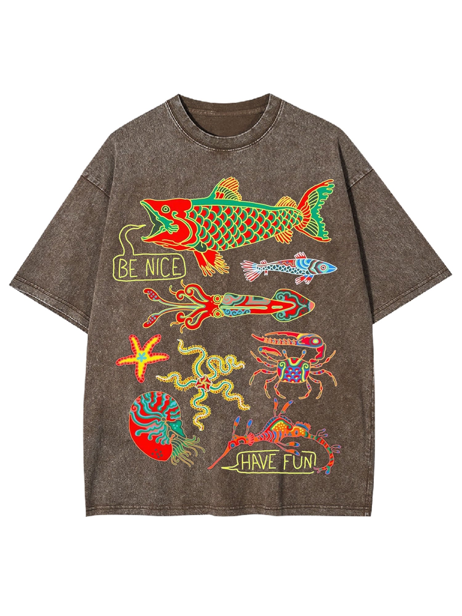 Be Nice Have Fun Washed Tshirt