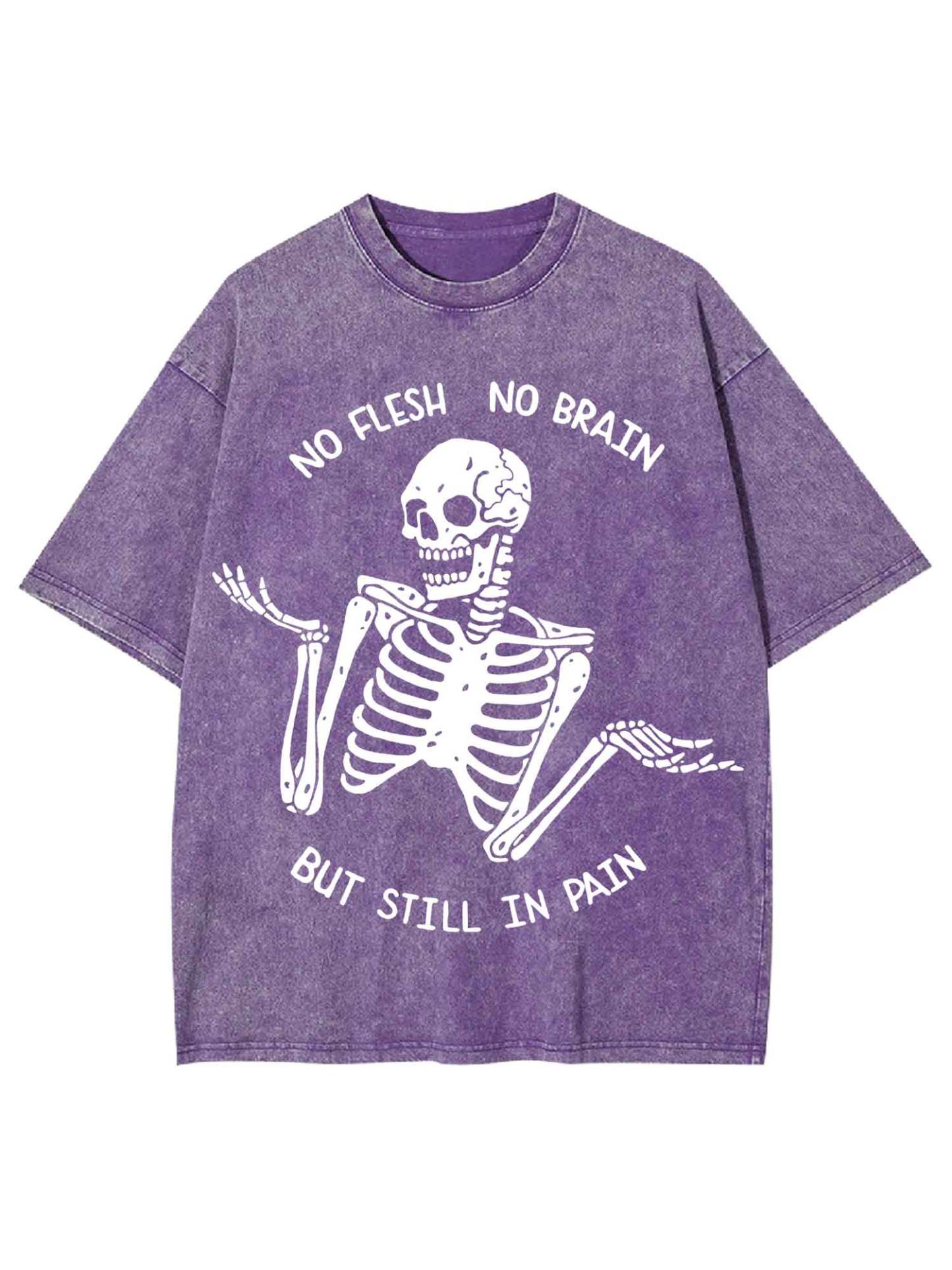 No Flesh No Brain But Still In Pain Washed Tshirt