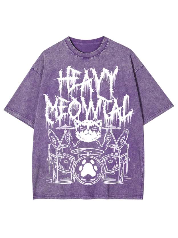 Heavy Meowtal Washed Tshirt