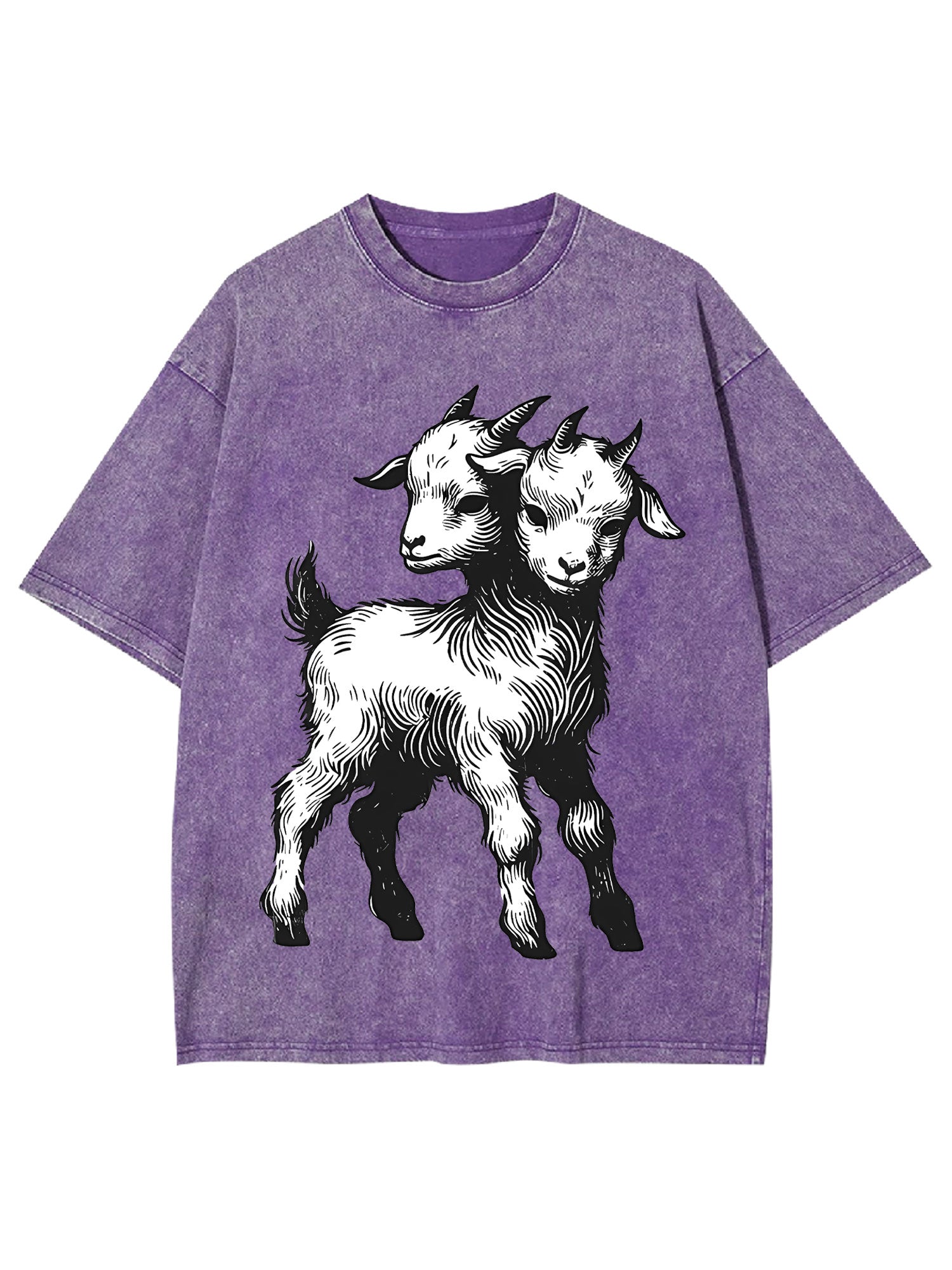 Two-Headed Goat Washed Tshirt