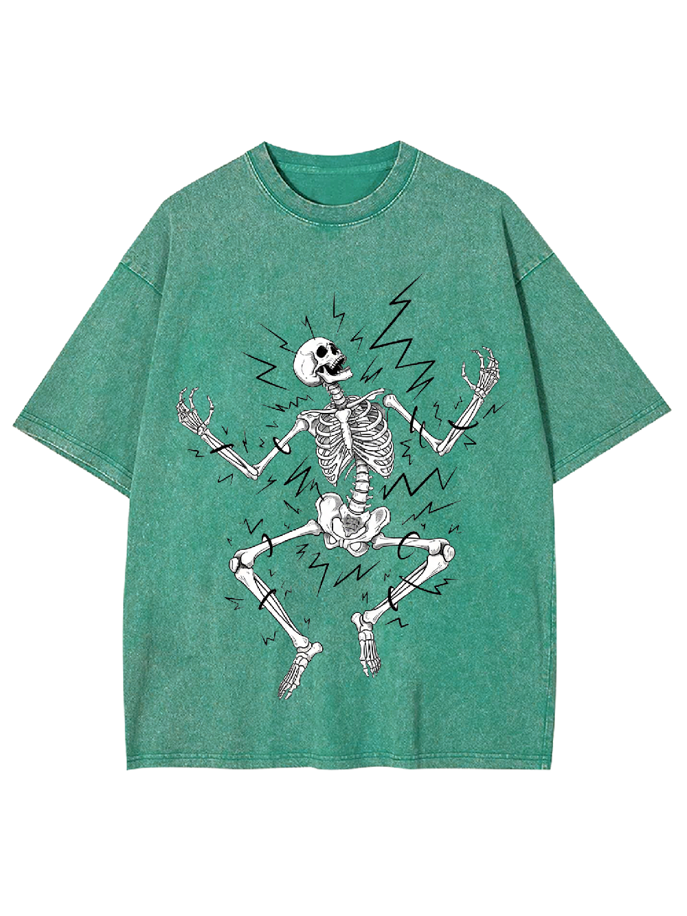 Electric Shock Skeleton Washed Tshirt