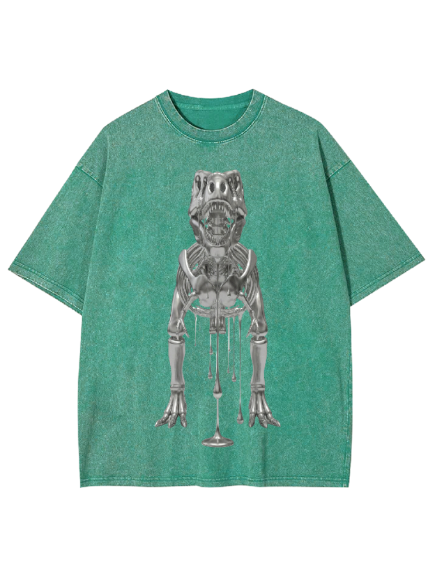 Liquid Dinosaur Skeleton Washed Tshirt