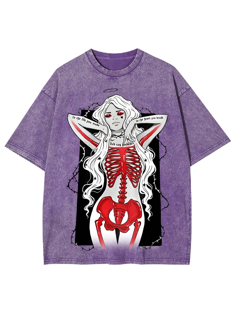Angelic Skeleton Washed Tshirt