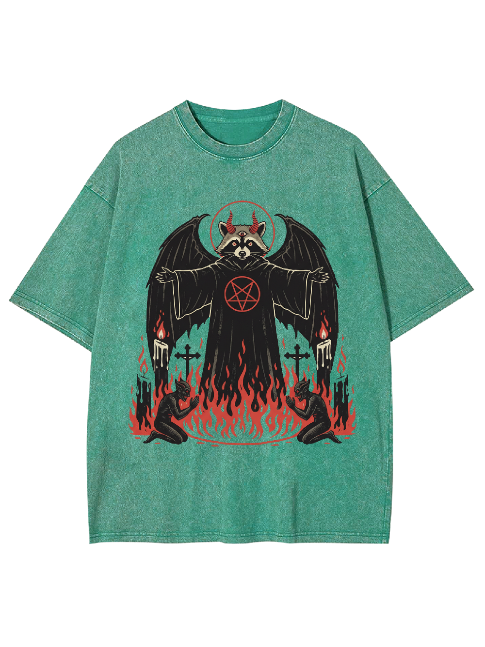 Infernal Raccoon Washed Tshirt