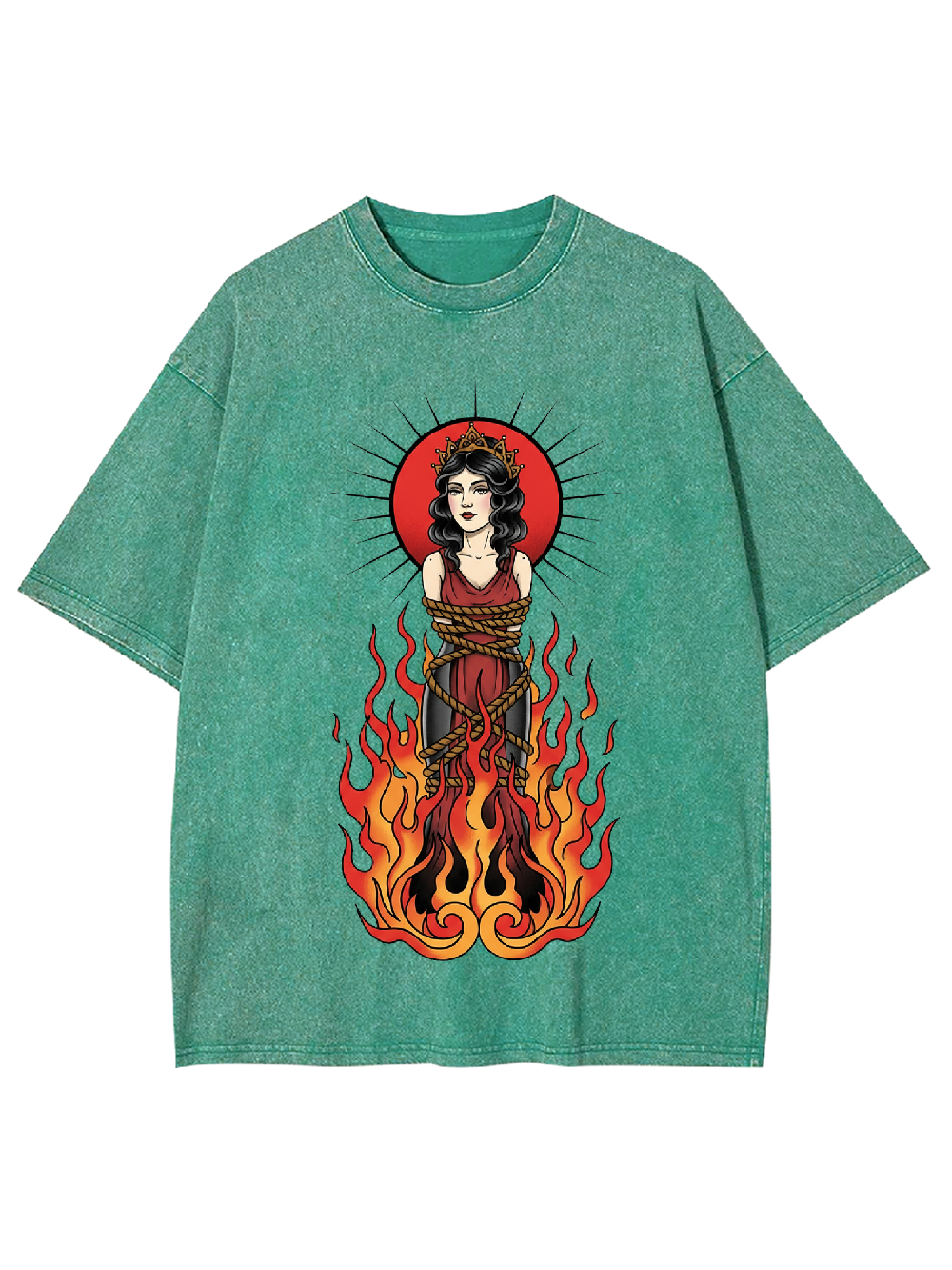 Burning Saint Washed Tshirt