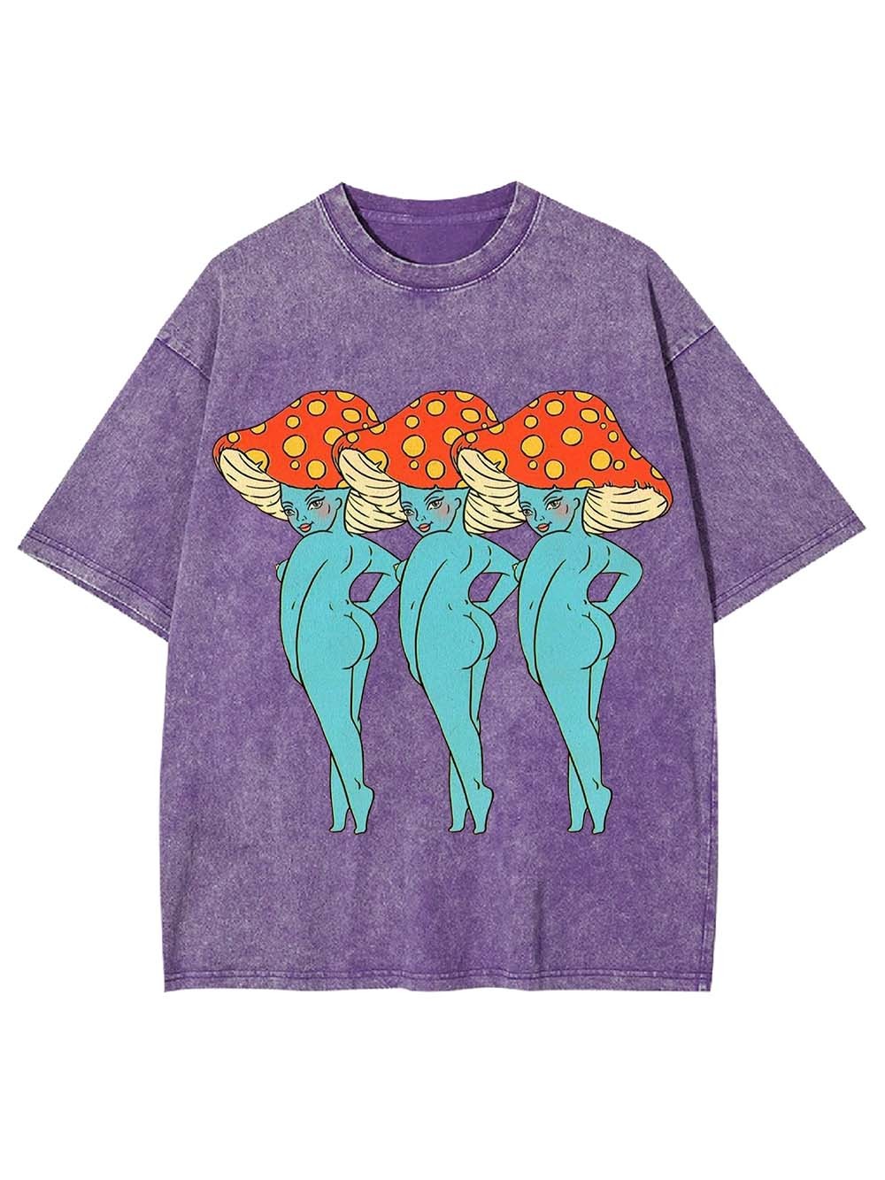 Mushroom Trio Beauties Washed Tshirt