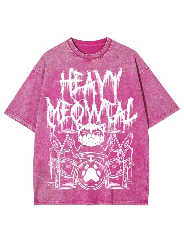 Heavy Meowtal Washed Tshirt