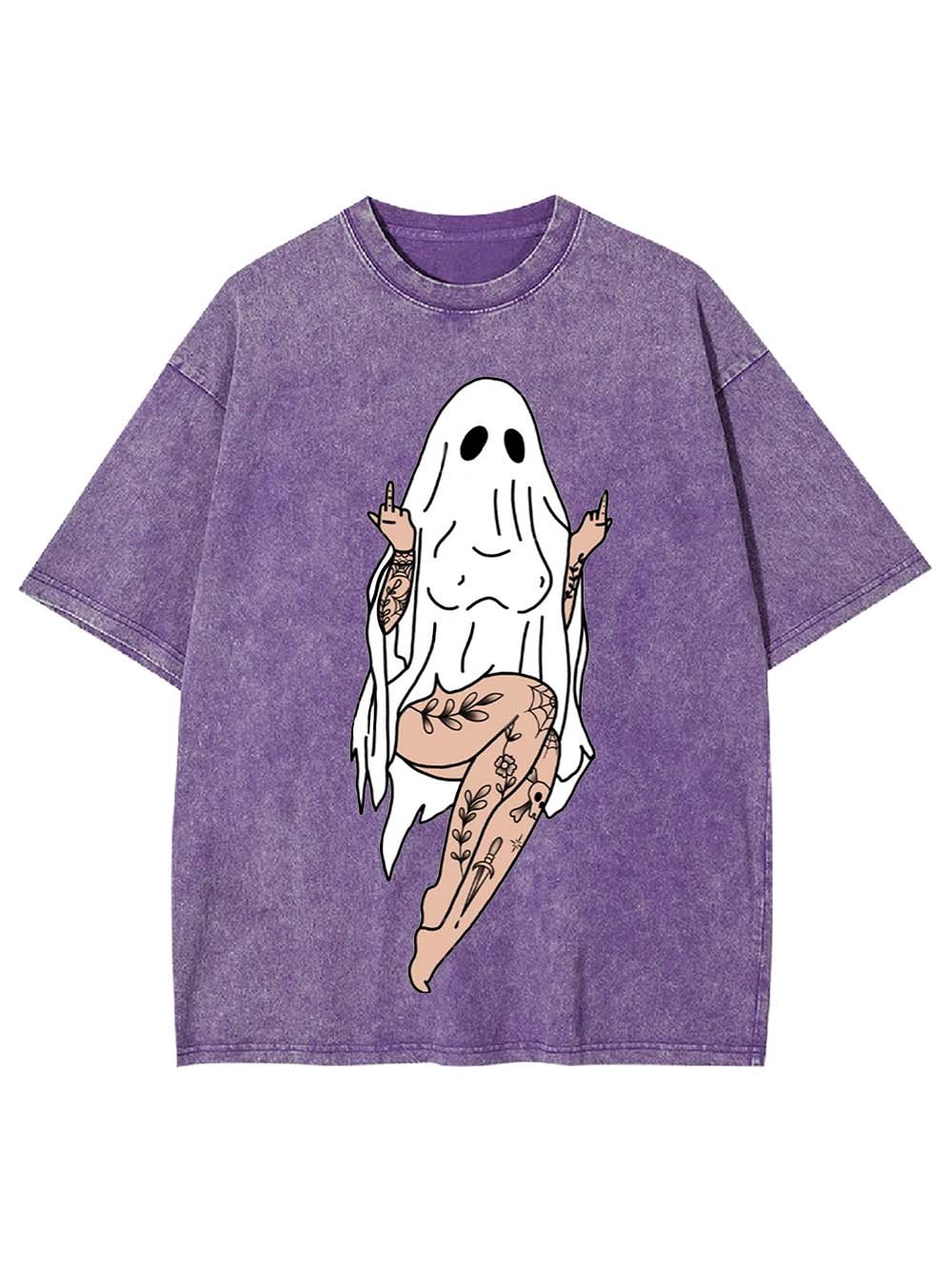 Tattooed Ghost Rebel Washed Tshirt