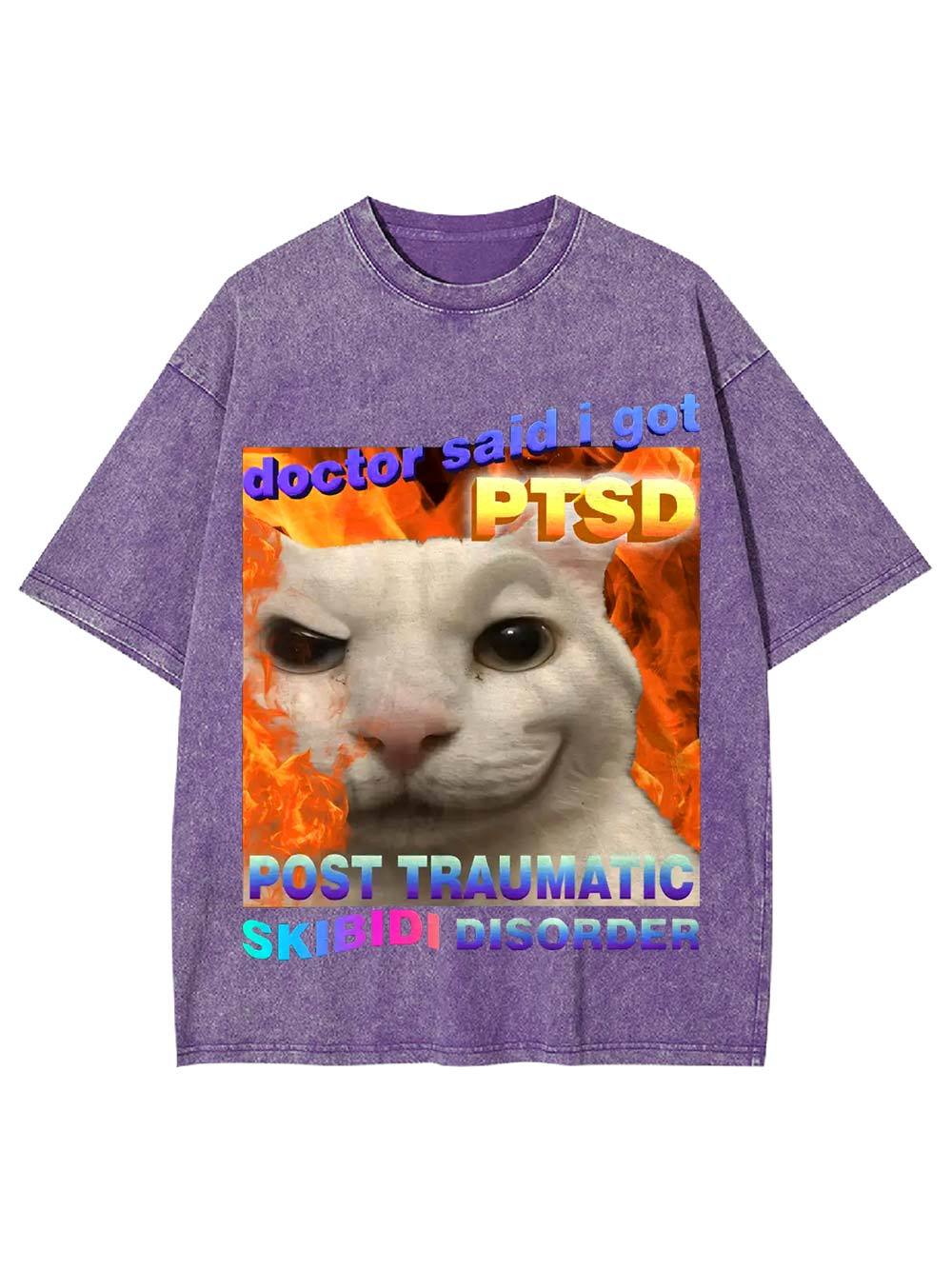 Post Traumatic Skibidi Disorder Washed Tshirt