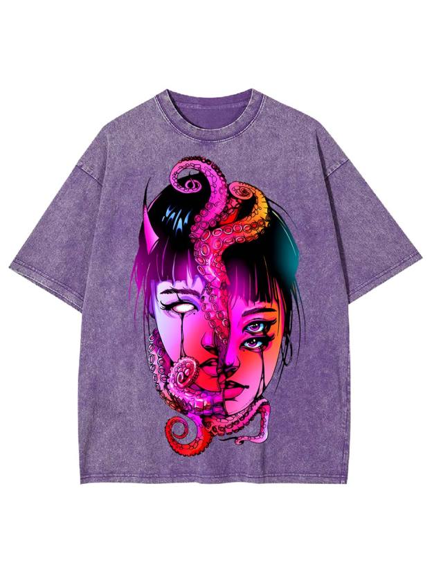 Duality of the Abyss Washed Tshirt