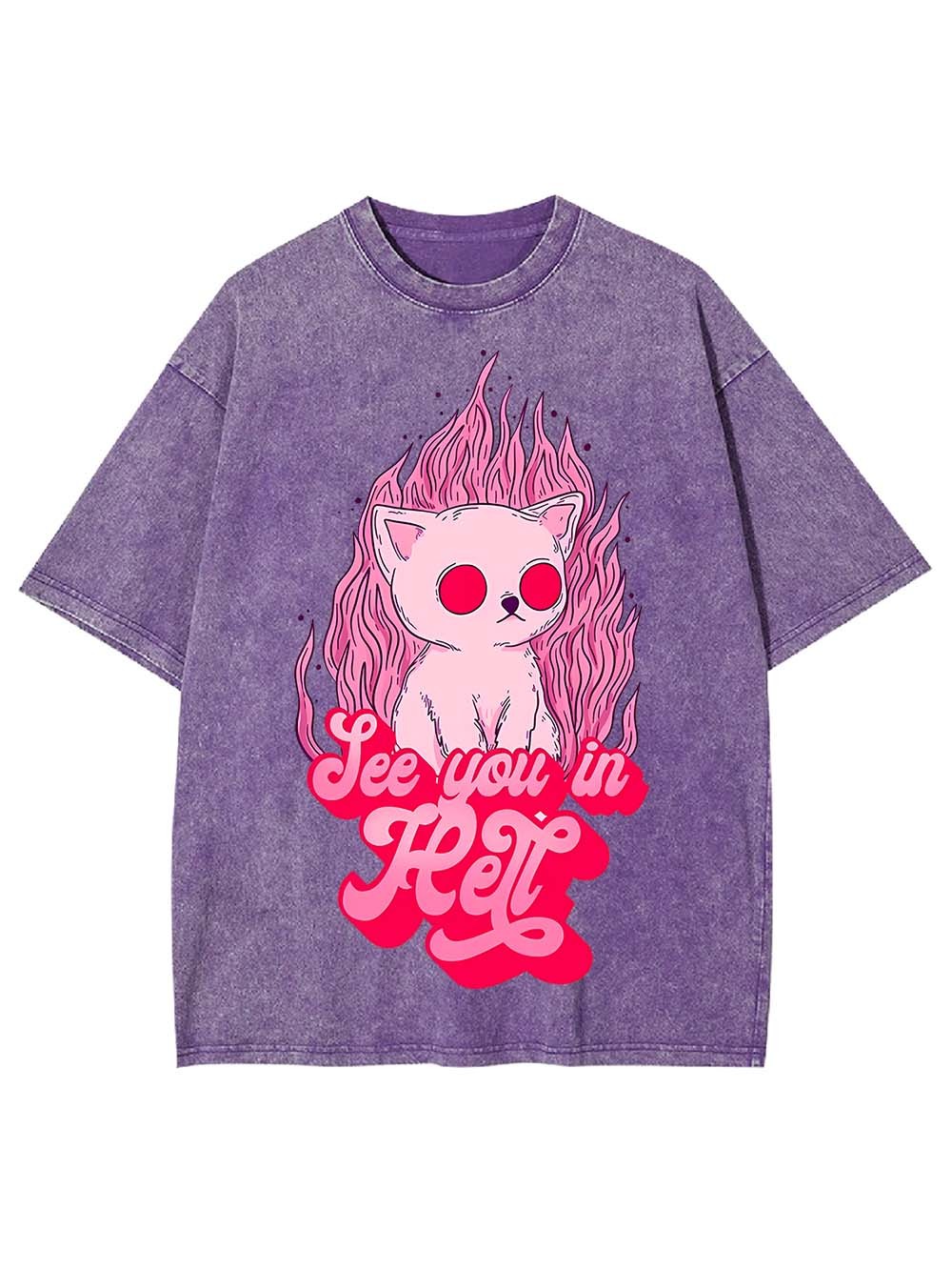See You In Hell Washed Tshirt-ClassyOutlaw Sale