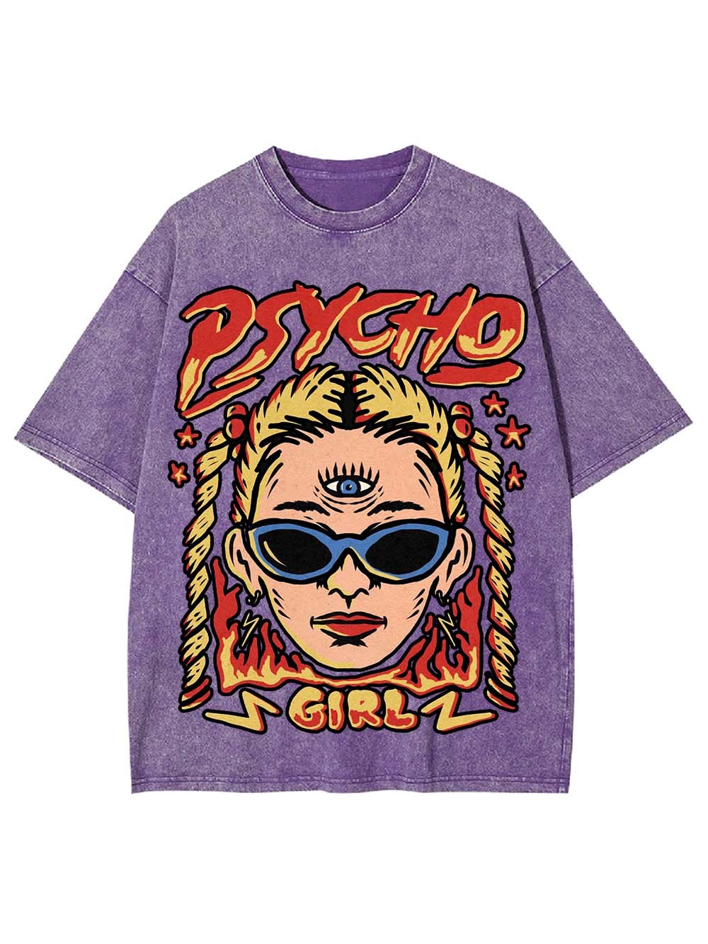 PSYCHO GIRL WASHED TSHIRT