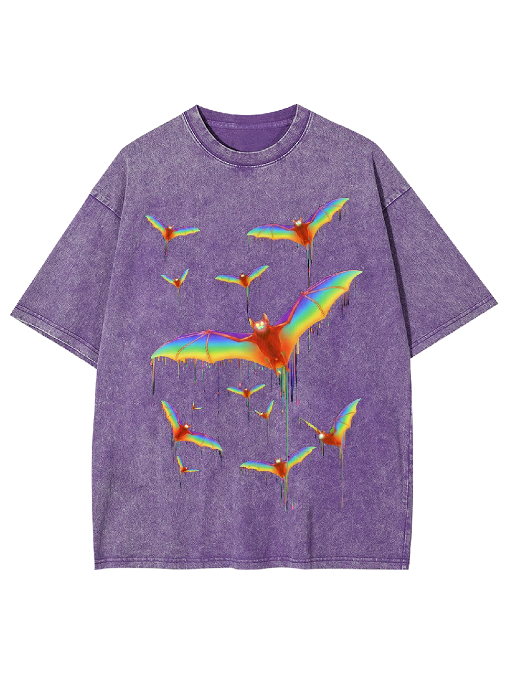 Rainbow Bat Washed Tshirt