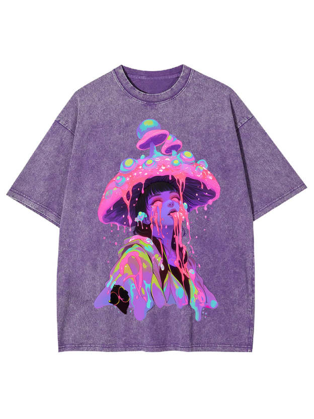 Mushroom Dreamscape Washed Tshirt