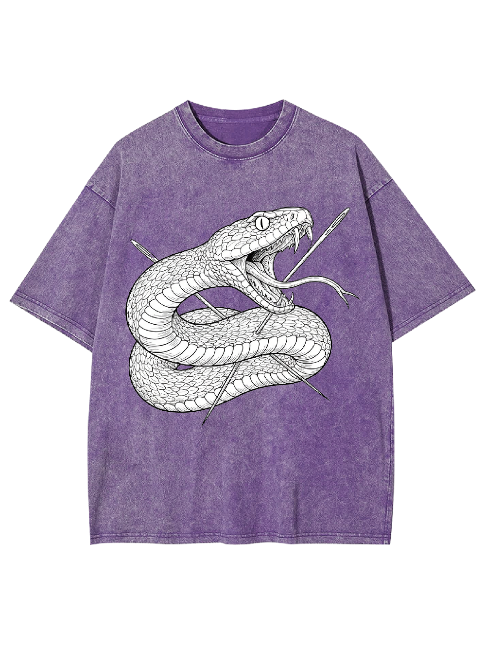 Painful Coiled Snake Washed Tshirt