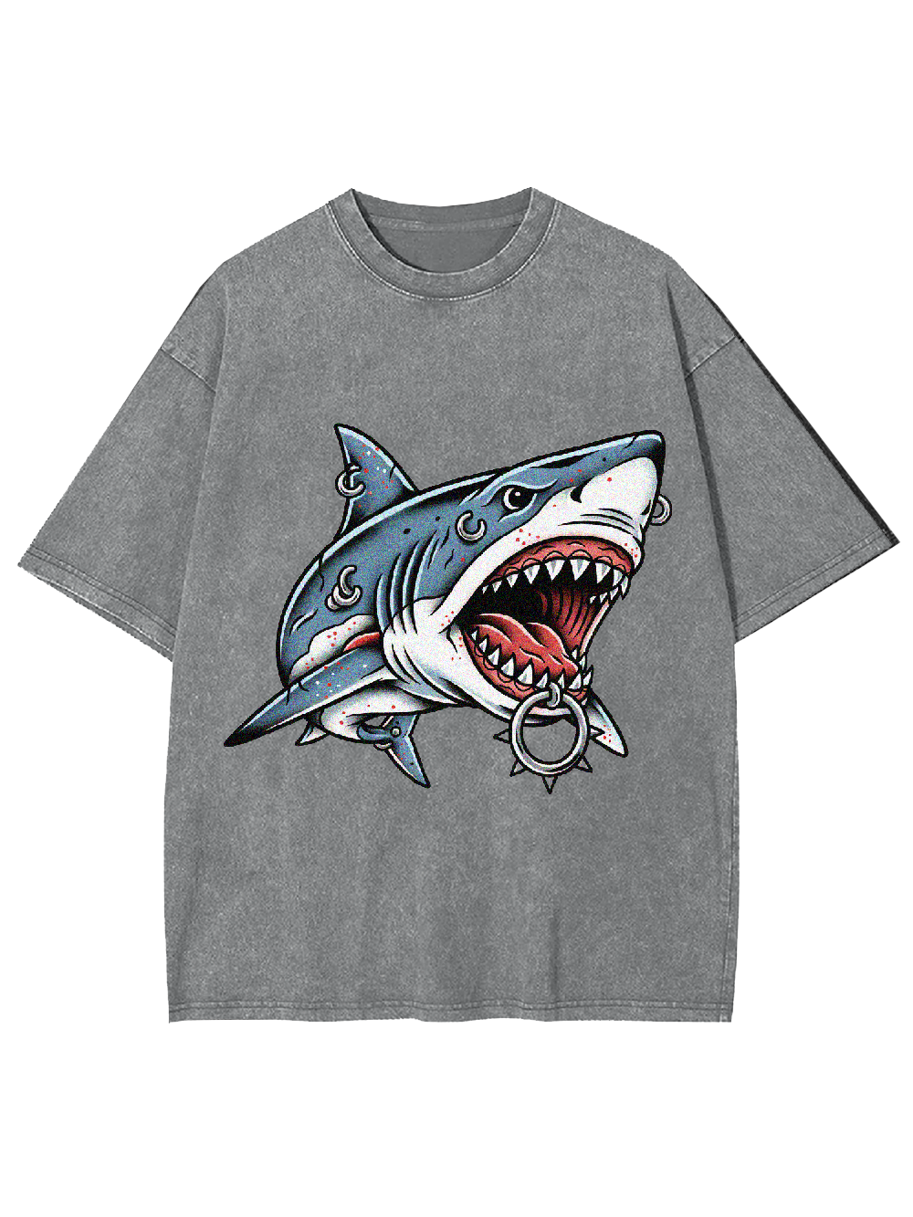 Punk Shark Washed Tshirt