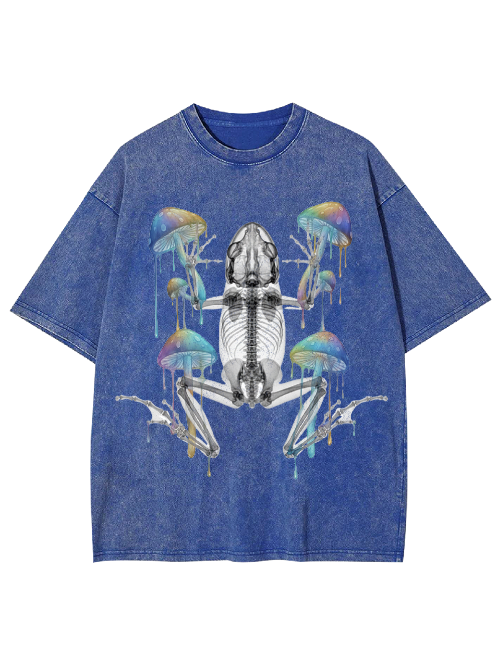 Perspective Skeleton Frog Washed Tshirt
