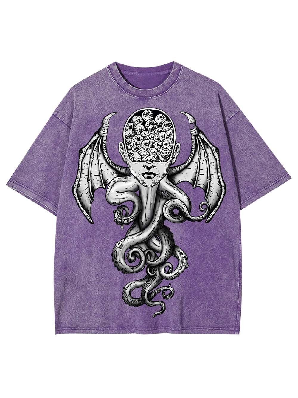 Octopus-Woman Hybrid Washed Tshirt