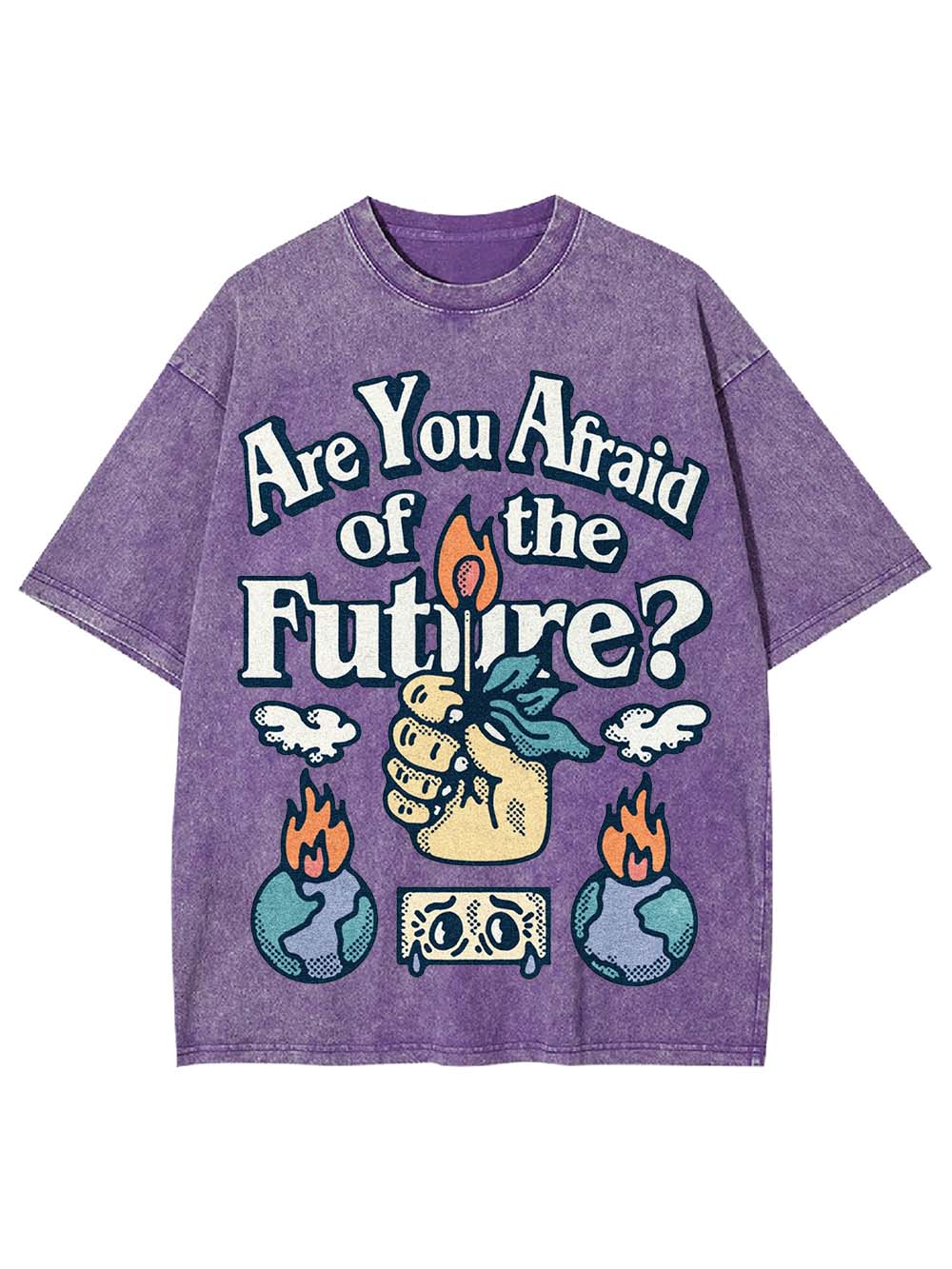 Are You Afraid Of The Future? Washed Tshirt