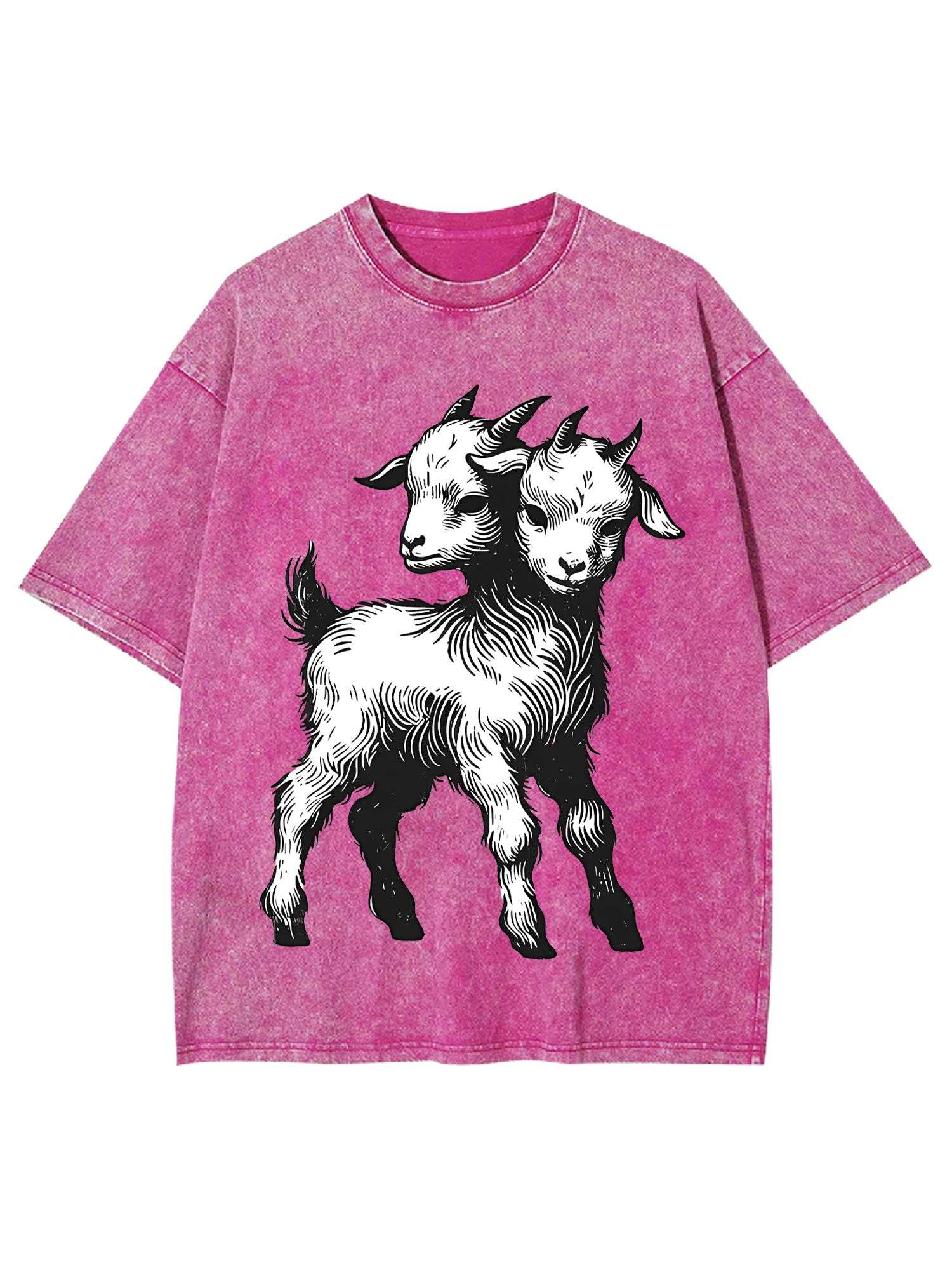 Two-Headed Goat Washed Tshirt