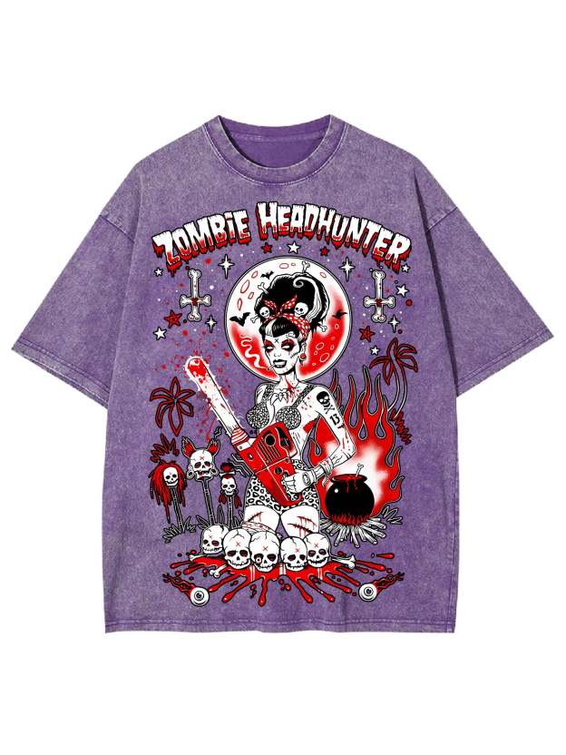 Zombie Headhunter Washed Tshirt