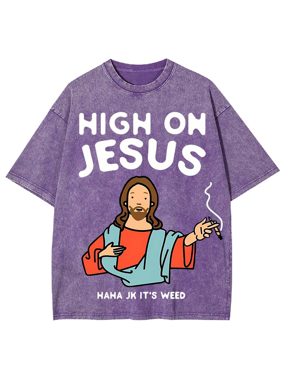 HIGH ON JESUS WASHED TSHIRT