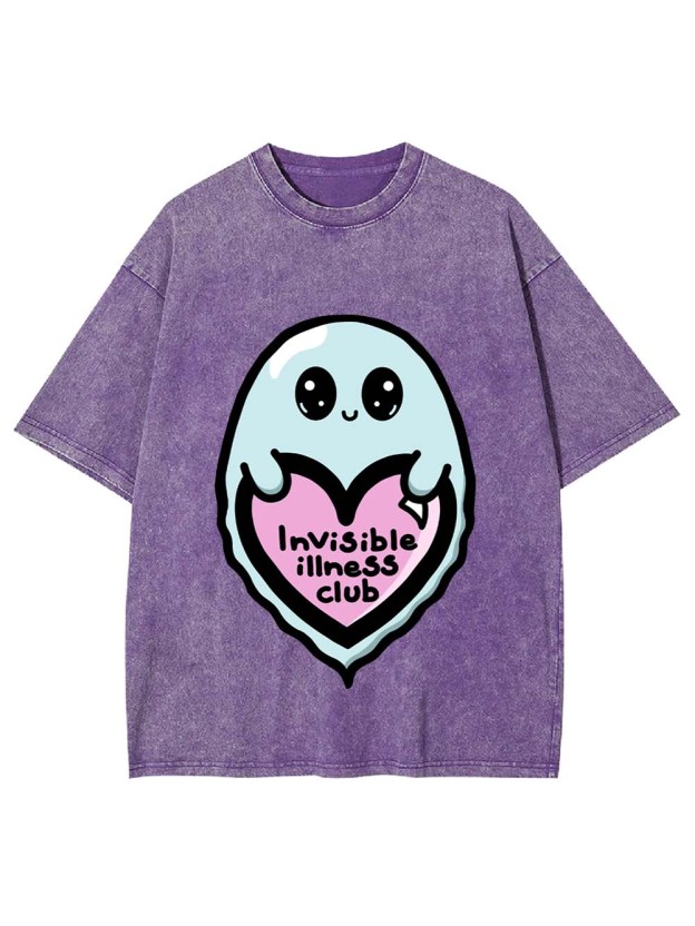 Invisible Illness Club Washed Tshirt