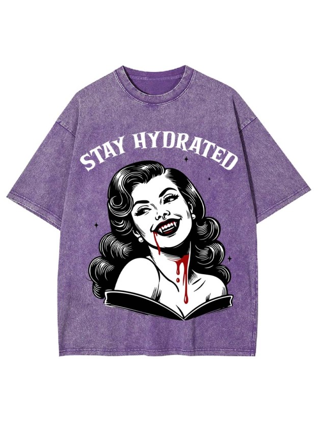 Stay Hydrated Washed Tshirt