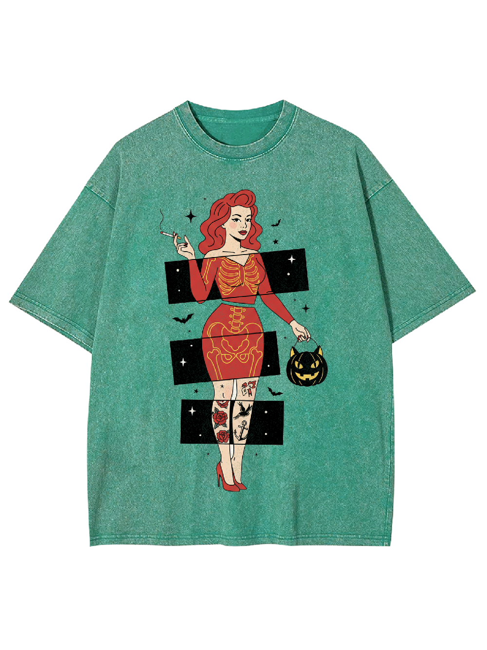 Red-Haired Magician Girl Washed Tshirt-ClassyOutlaw Sale