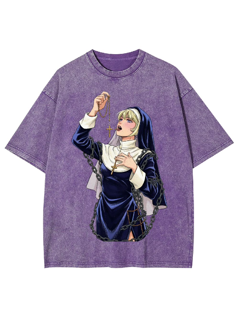 Licking Manga Nun Washed Tshirt