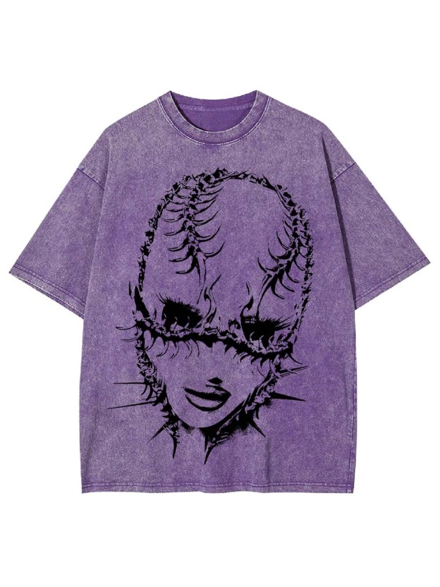 Thorned Veil of Silence Washed Tshirt