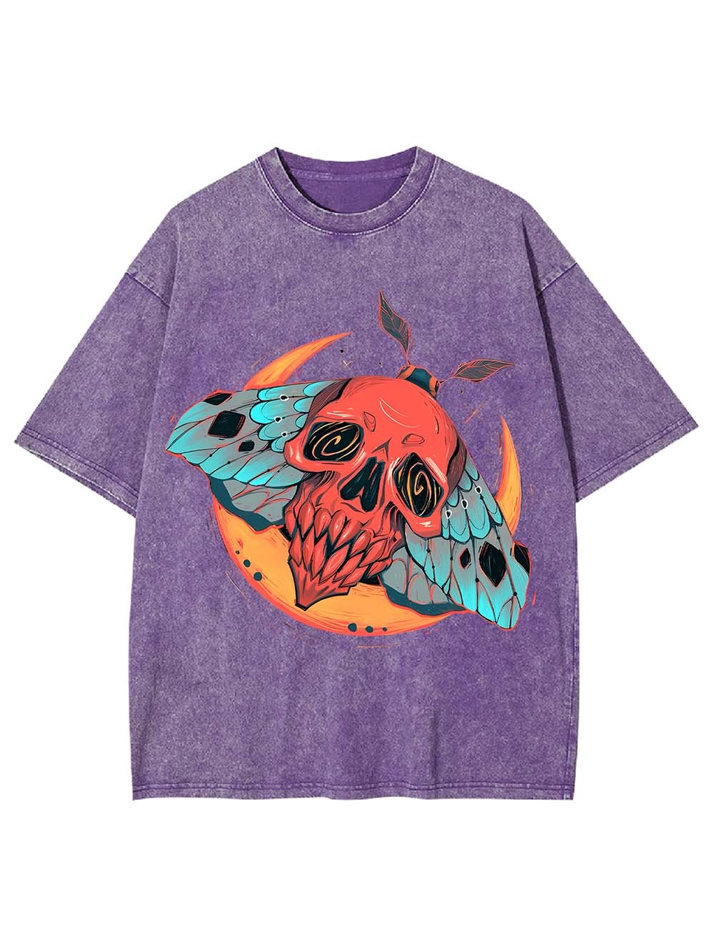 Skull Moth Eclipse Washed Tshirt