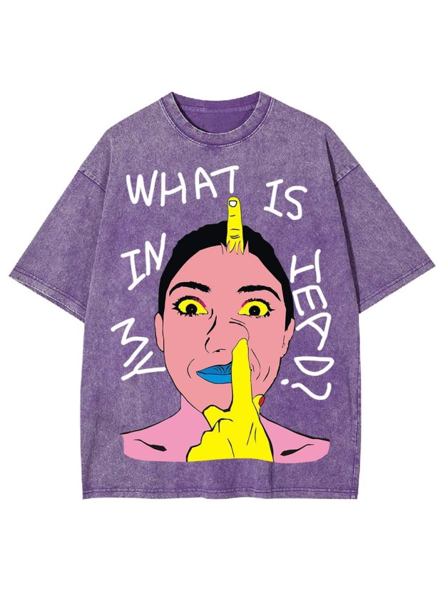 What Is In My Heads?  Washed Tshirt