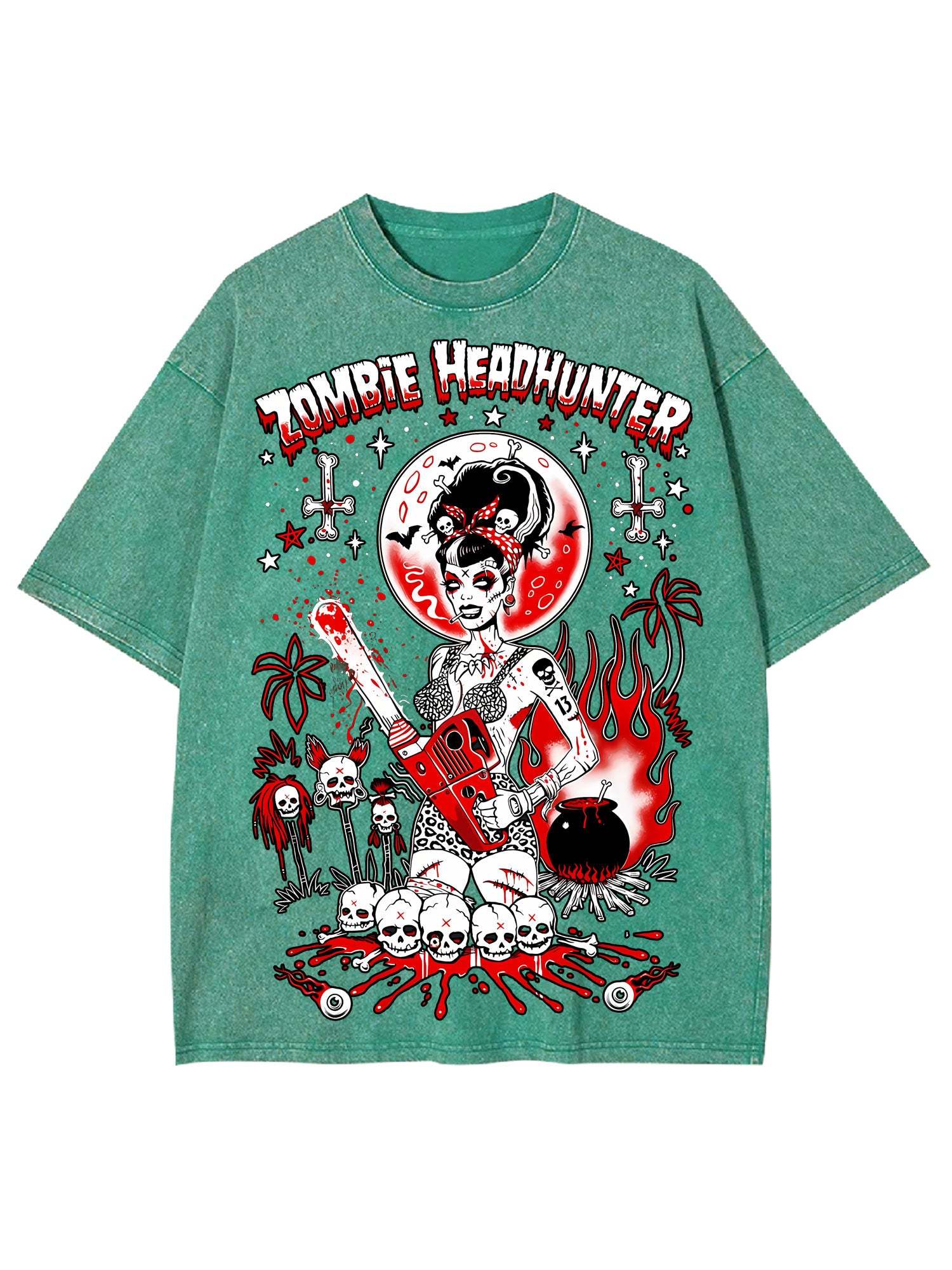 Zombie Headhunter Washed Tshirt