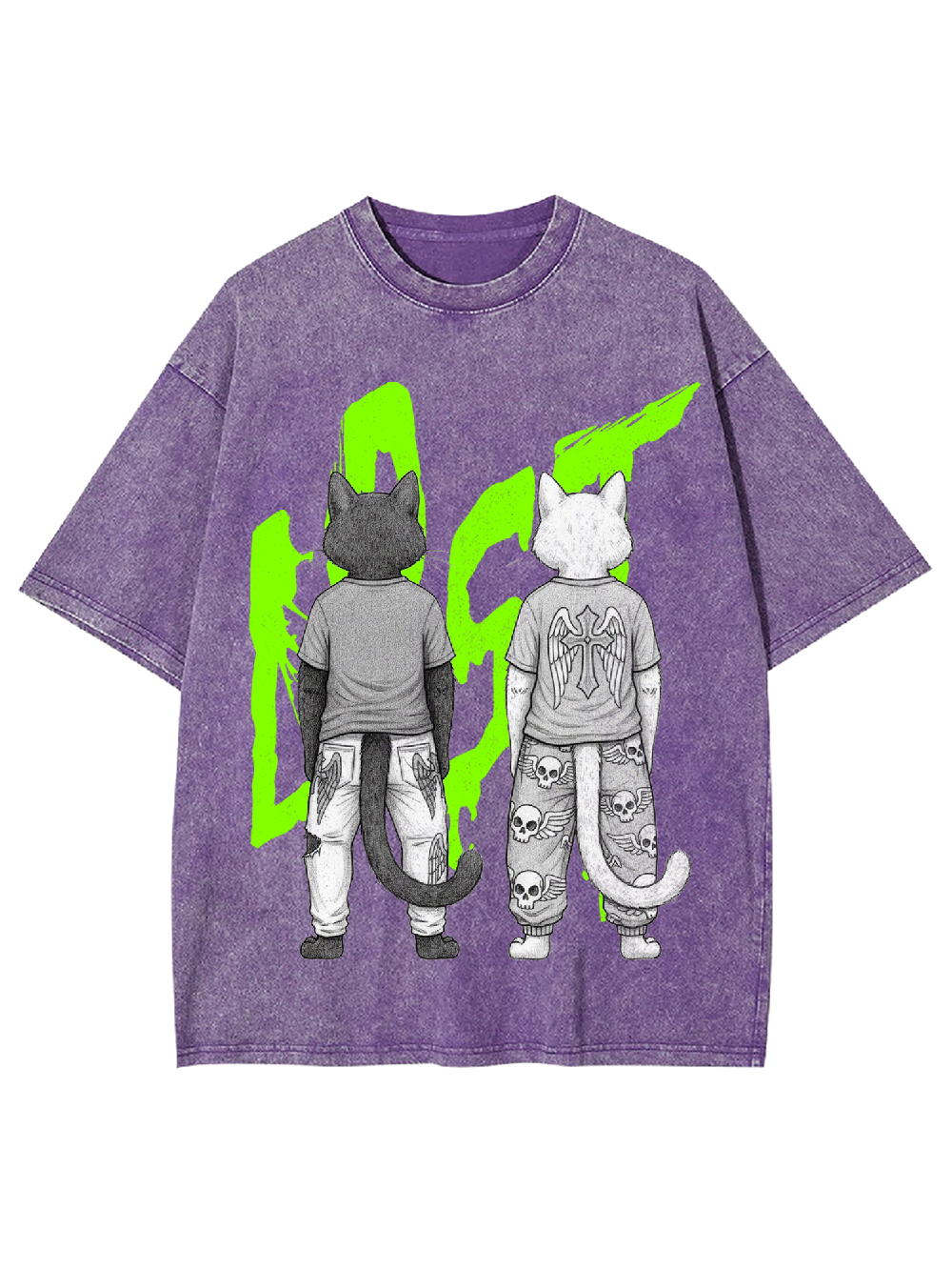 Two lost cats Washed Tshirt