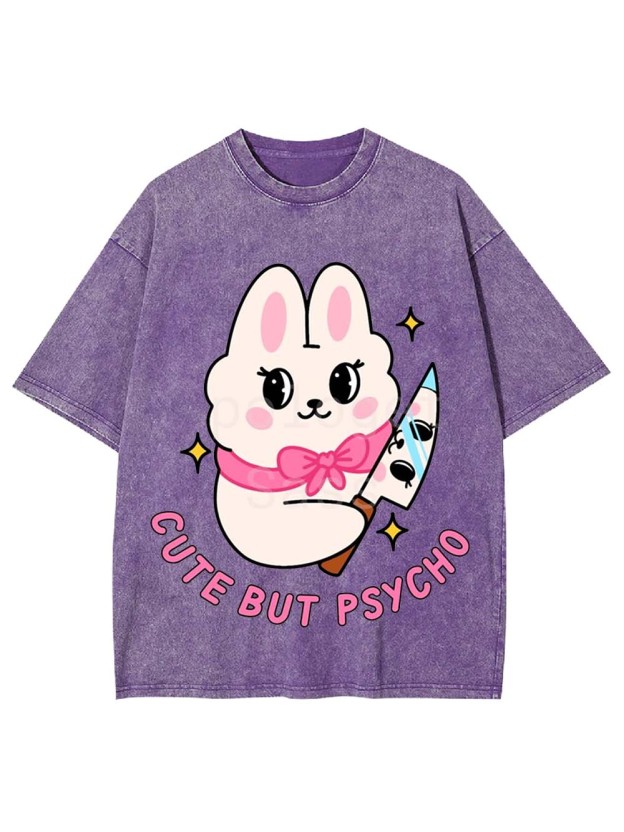 Cute But Psycho Washed Tshirt