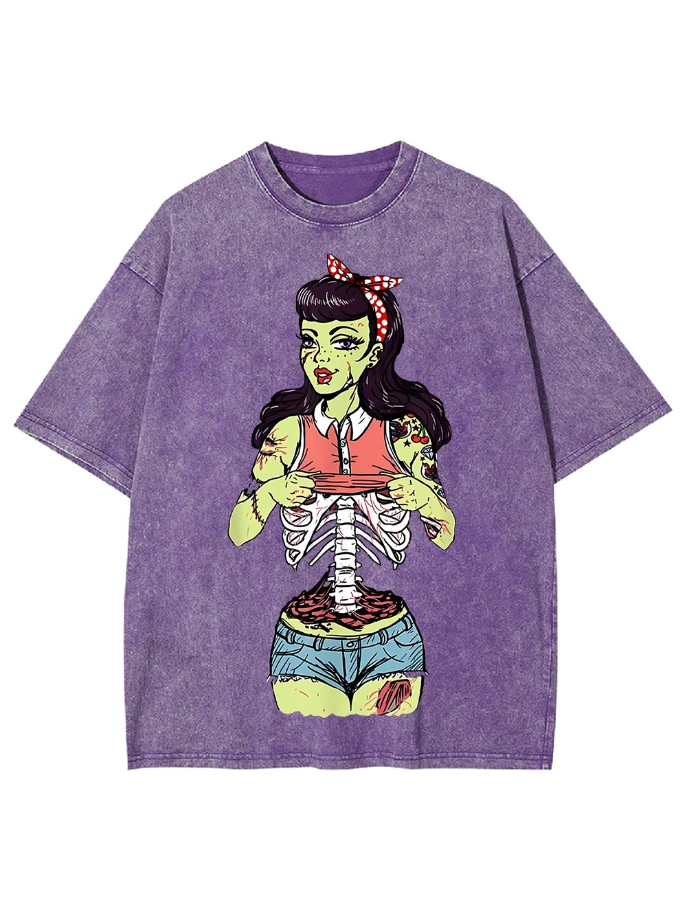 Zombie Girl Washed Tshirt
