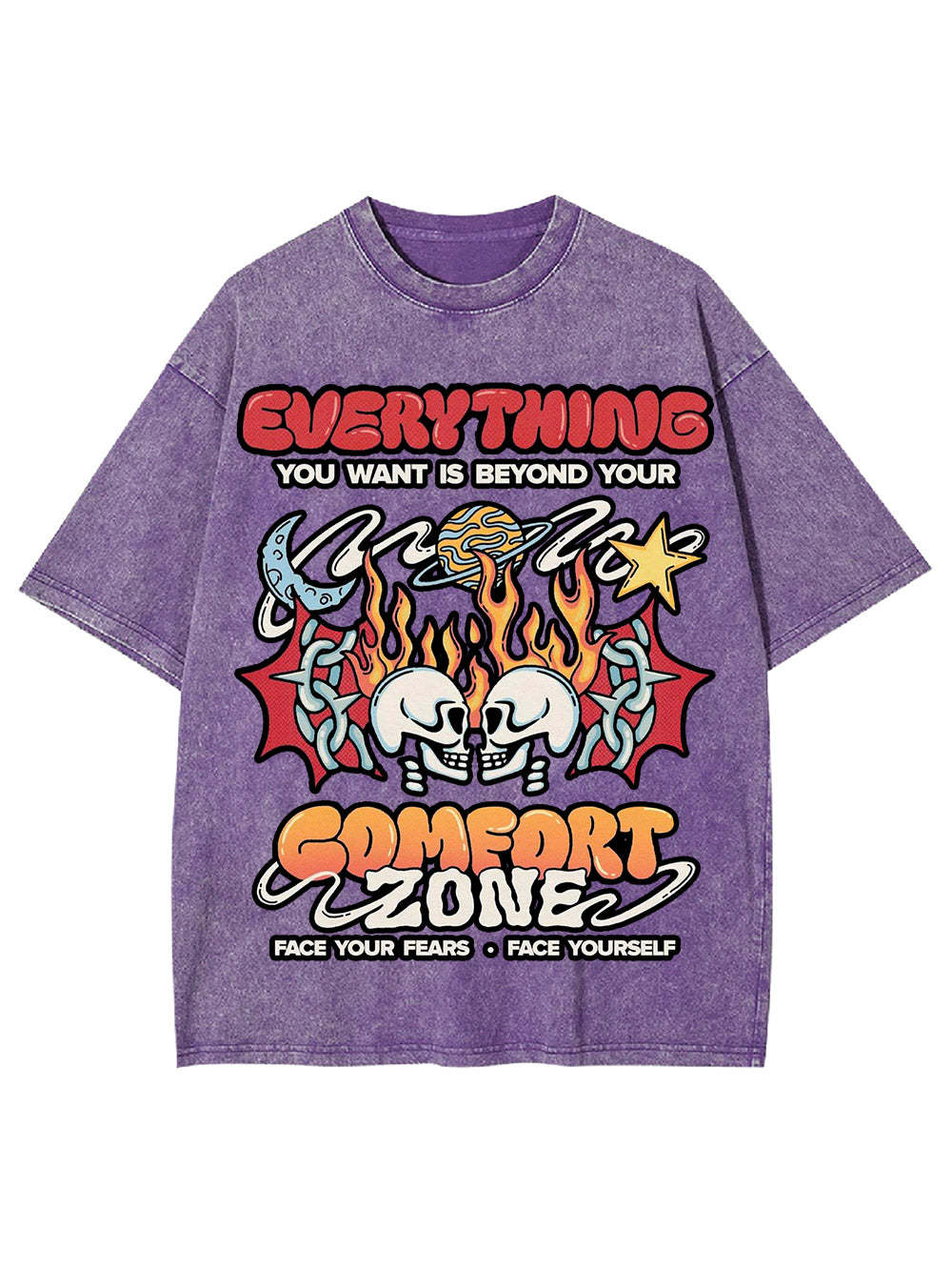 Face Your Fears. Face Yourself Washed Tshirt