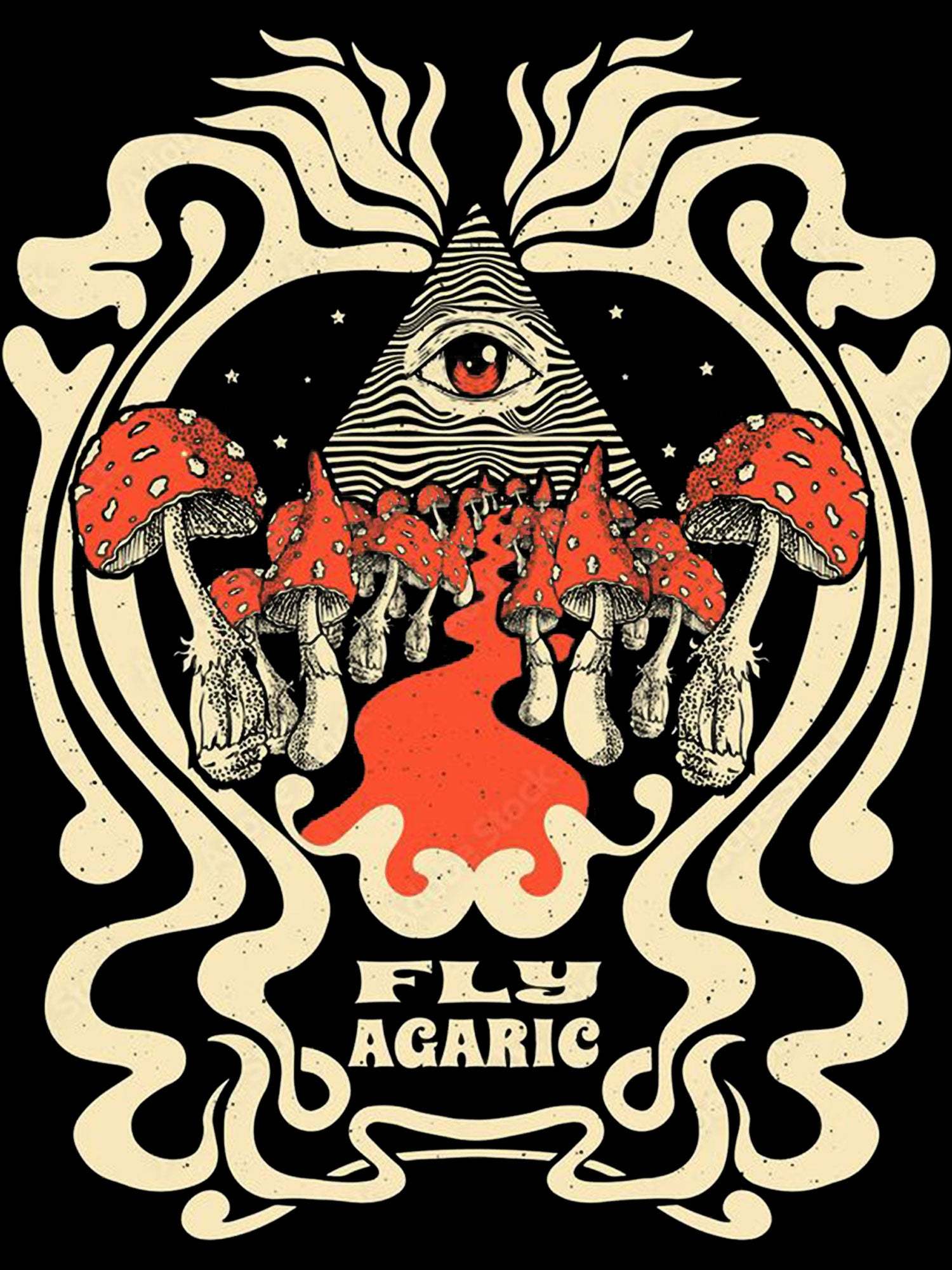 Fantasy Mushroom Washed Tshirt