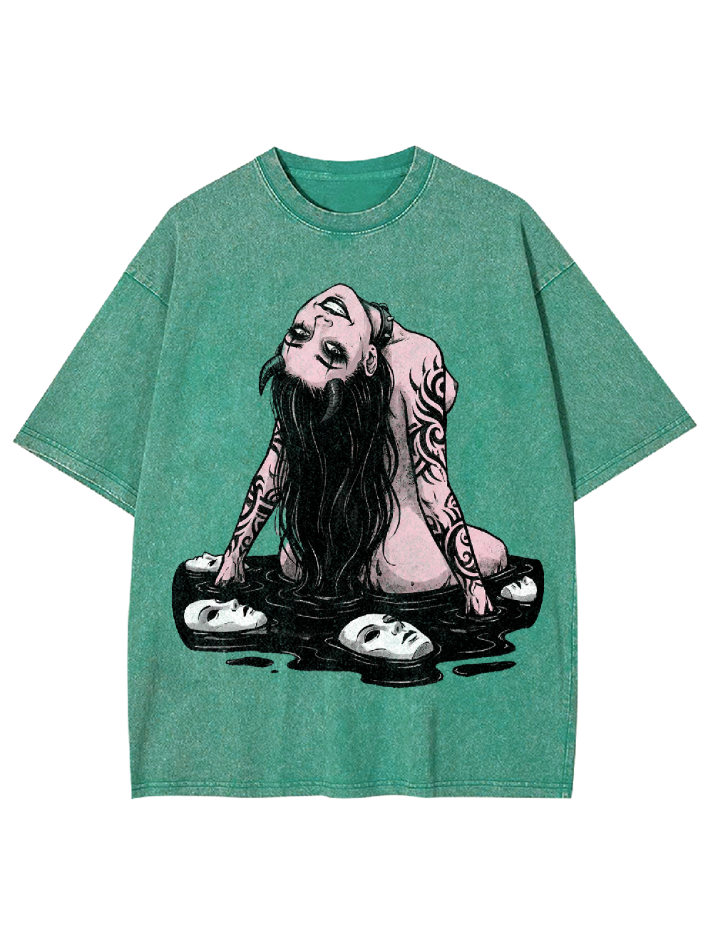 Long-haired girl with desires Washed Tshirt