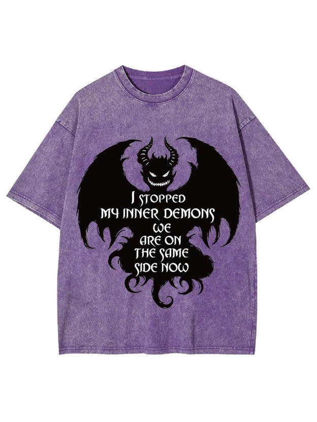 Embracing My Inner Demons Washed Tshirt