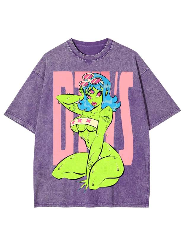 Alien Diva Washed Tshirt