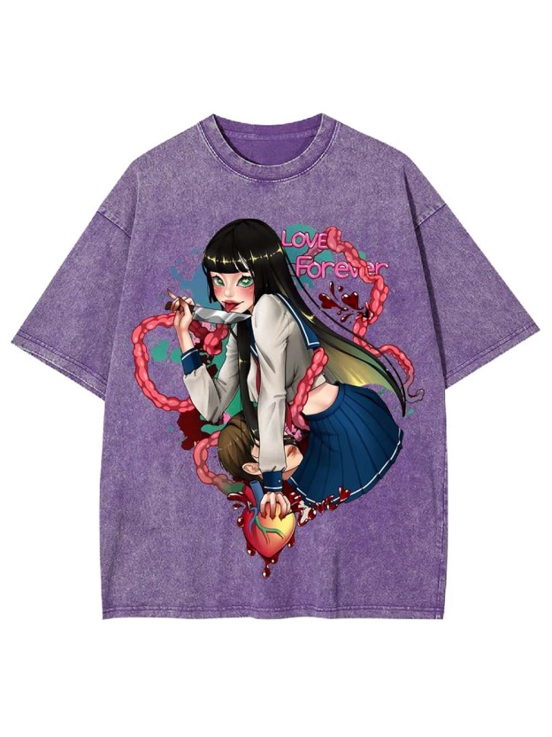 Love Forever in Darkness Washed Tshirt