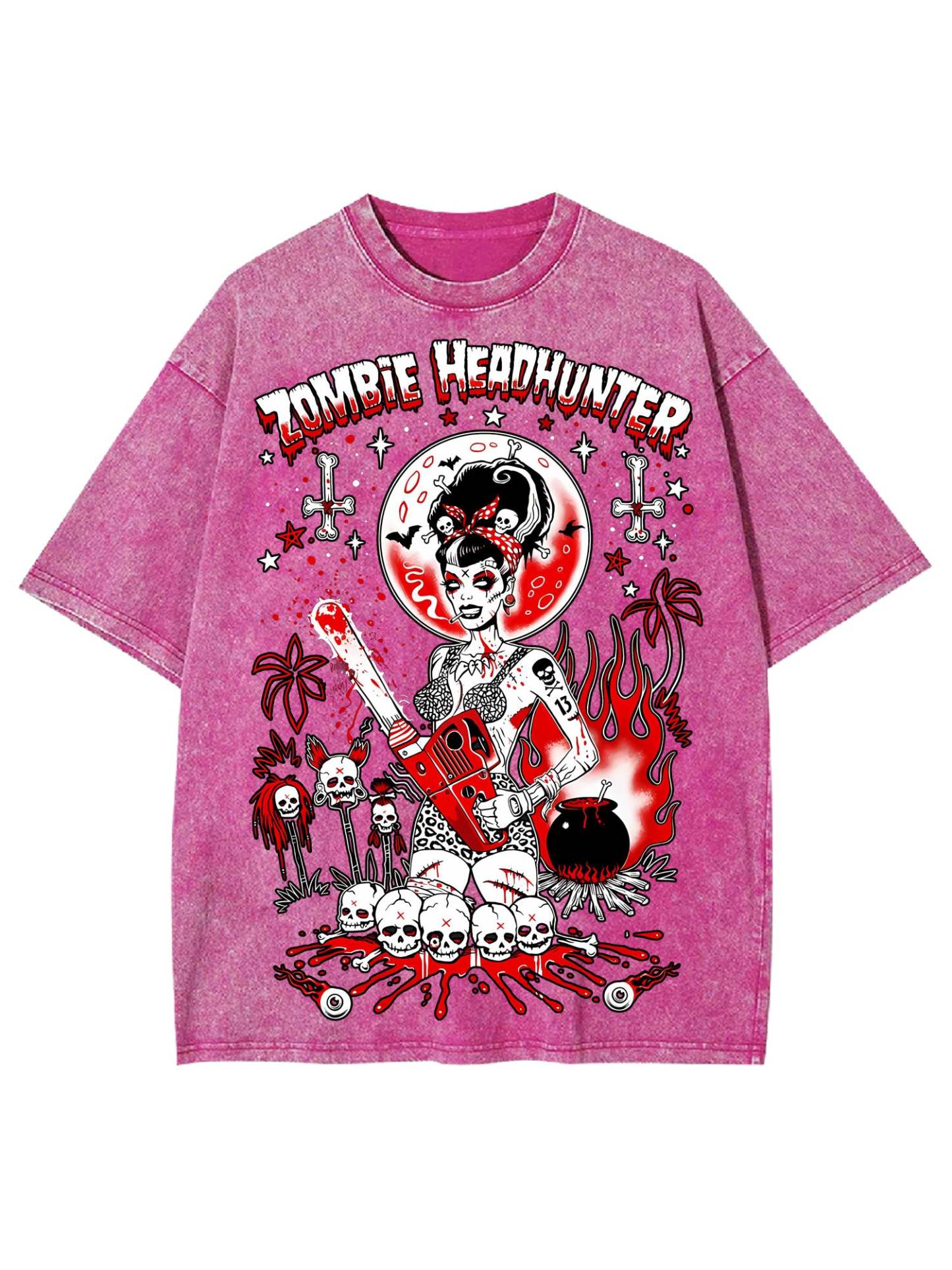 Zombie Headhunter Washed Tshirt