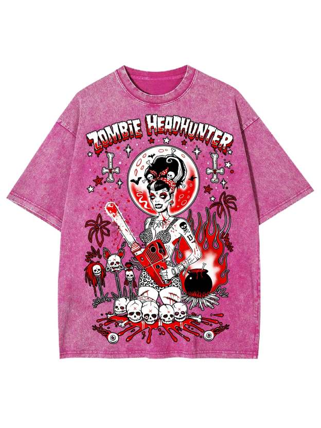 Zombie Headhunter Washed Tshirt