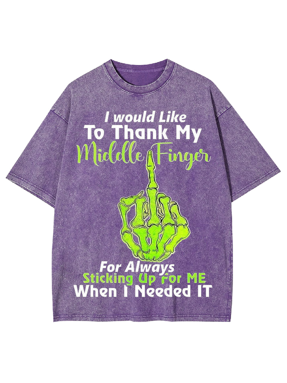 TRIBUTE TO MY MIDDLE FINGER WASHED TSHIRT